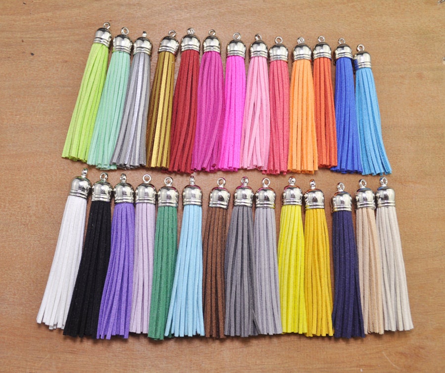 Wholesale tassels pendant20pcs assorted color 86mm long suede Etsy