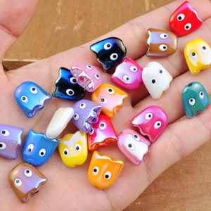 10-100Pcs AB Color Ghost Shaped Beads,Multicolor Halloween Ghost beads，Acrylic Beads For DIY Charm Jewelry Making