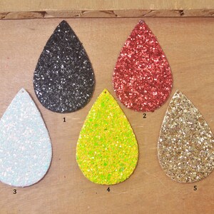 Large Teardrop,6/10/20/50pcs Mixed Color Glitter Leather Teardrops For Earrings,Leather earring shapes,Faux leather Tear Drop Die Cuts.