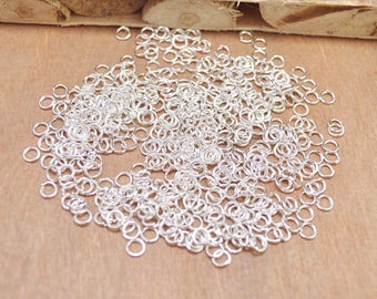 400pcs Silver Jump Rings/4mm Silver Plated Open Jumpring/Chain Links/Wholesale Jump Ring Findings .