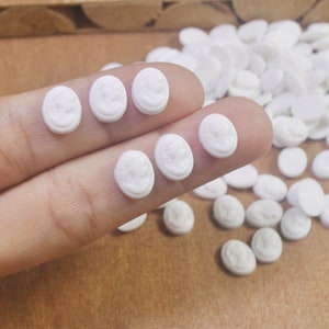 Mini Vintage White Cameos,30-100 Oval Flatback Resin Beauty Head Lady Cameo Charm Finding,Phone Decoration Kit,DIY Accessory Jewelry Making