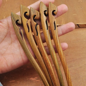 High Quality Vintage Wood hair stick,Hand fine carved wood hairpin simple smooth Brown wood hair stick,Shawl Pin Fork Hair Stick,Solid Wood