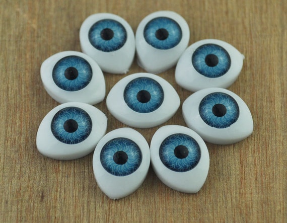 10pair Doll Eyes Plastic Eyes Craft Eyes Flat Back,blue eye,eye wholesale,doll supplies,eyes supplies --11x15mm