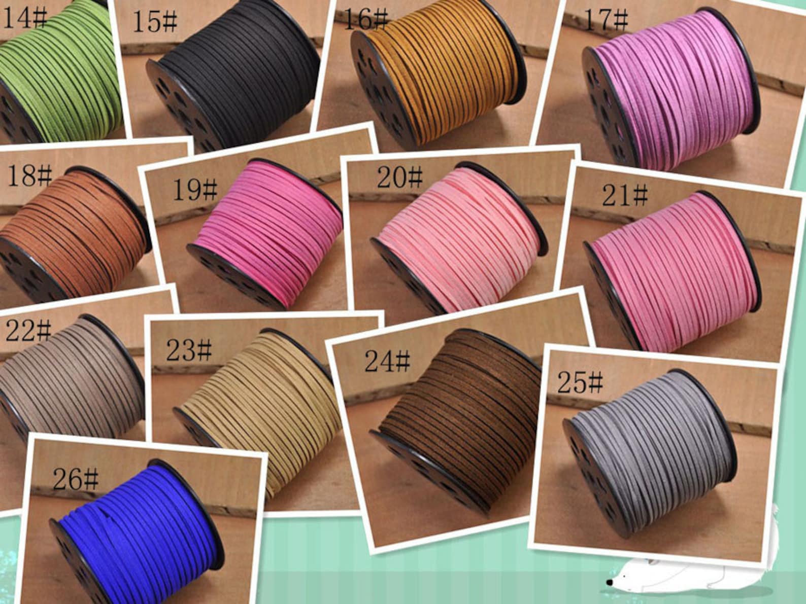 10yards Flat Faux Suede Leather Cord,diy Leather String Cord Supplies ...