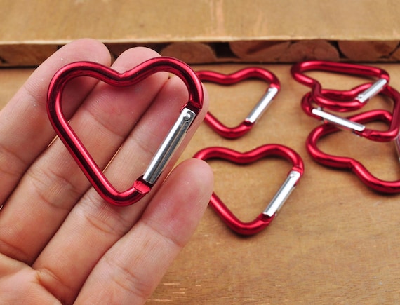 Porte-clés Mousqueton Coeur Rose, Mousquetons En Aluminium, Mousquetons Pour Sac à Dos, Mousqueton De Camping, Mousqueton à Ressort - France