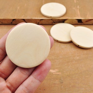 10Pcs-50pcs Wood Disc Beads, 45mm Beads, Natural Wood Beads, Flat Beads, Disc Beads, Coin Beads,Big Round Wooden Beads