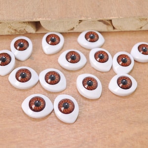 10pair Brown Eyeball Cabochons,Doll Eyes,Doll Eyes Plastic,Eyes Craft,Eyes Flat Back,doll eyes supplies 14x19mm