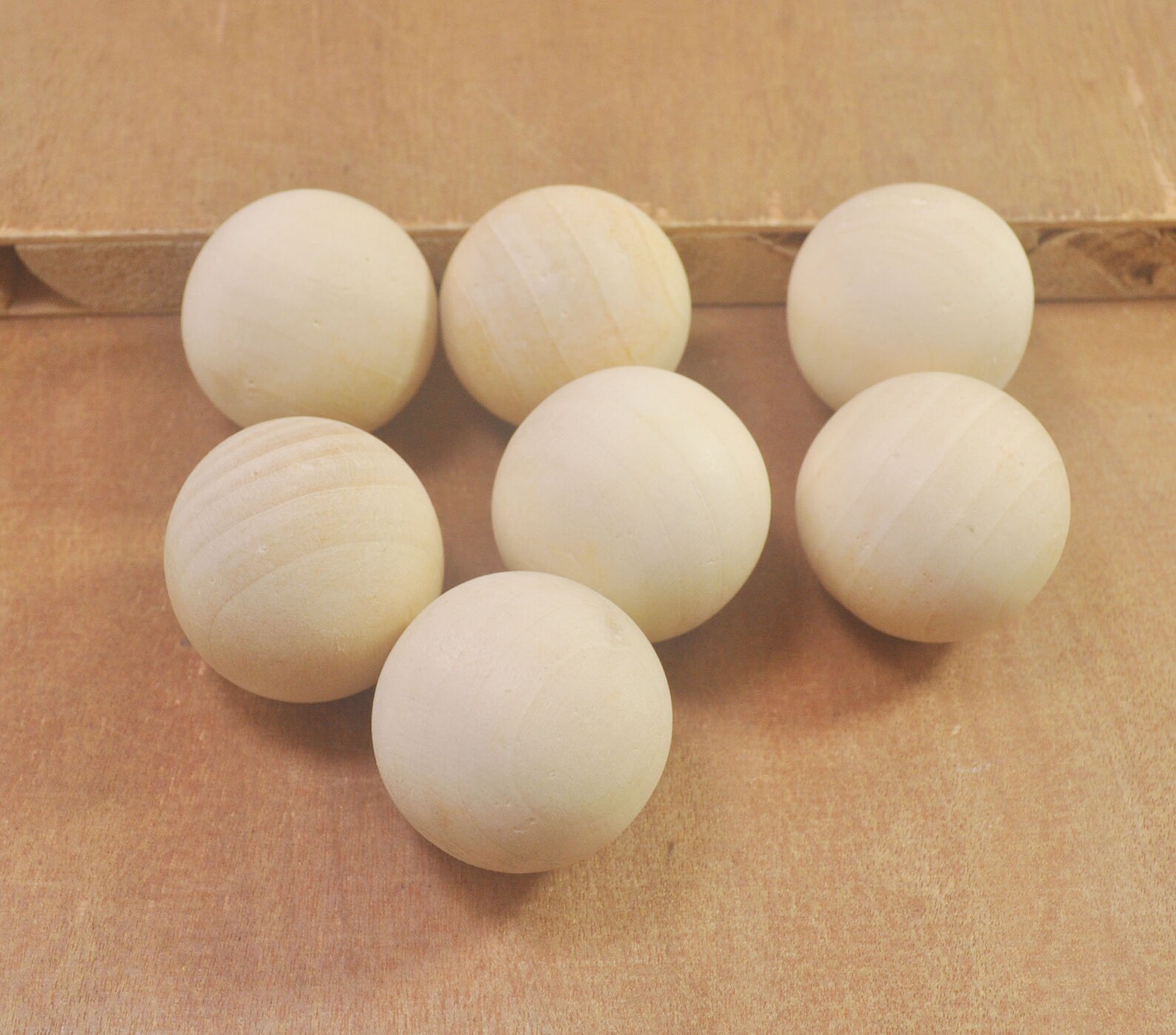 6 Pieces 30mm Natural Wooden Balls Large Wooden Balls Etsy
