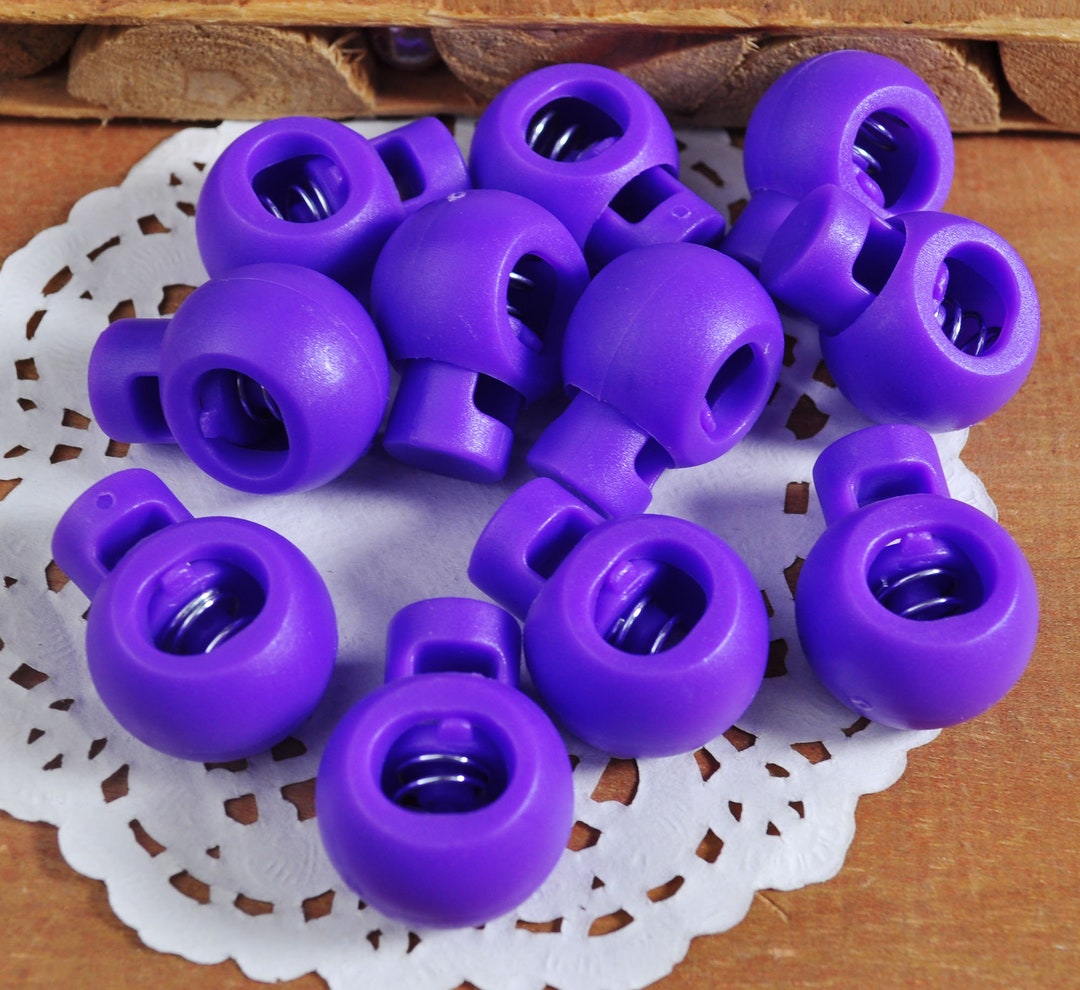 Drawstring Lock Plastic 10-100pcs Plastic Single Hole Round Cordlock, Toggles Stopper,18mm ...