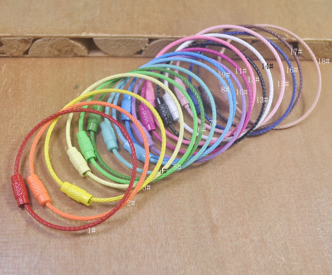 18 Colors,key Chain Cable Ring, 10pcs/40pcs Color Coated Stainless ...