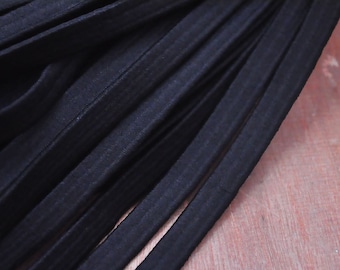 Cordão elástico preto de 10 jardas (9,14 metros), com 10 mm de largura, ideal para pulseiras, colares e artesanato.