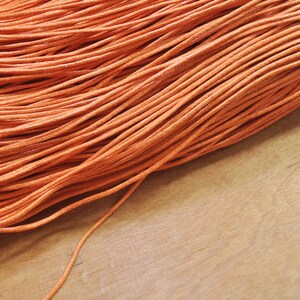 20 Yards/50 Yards Waxed Cotton Cords,1.5mm Orange Color Cotton Cord ...