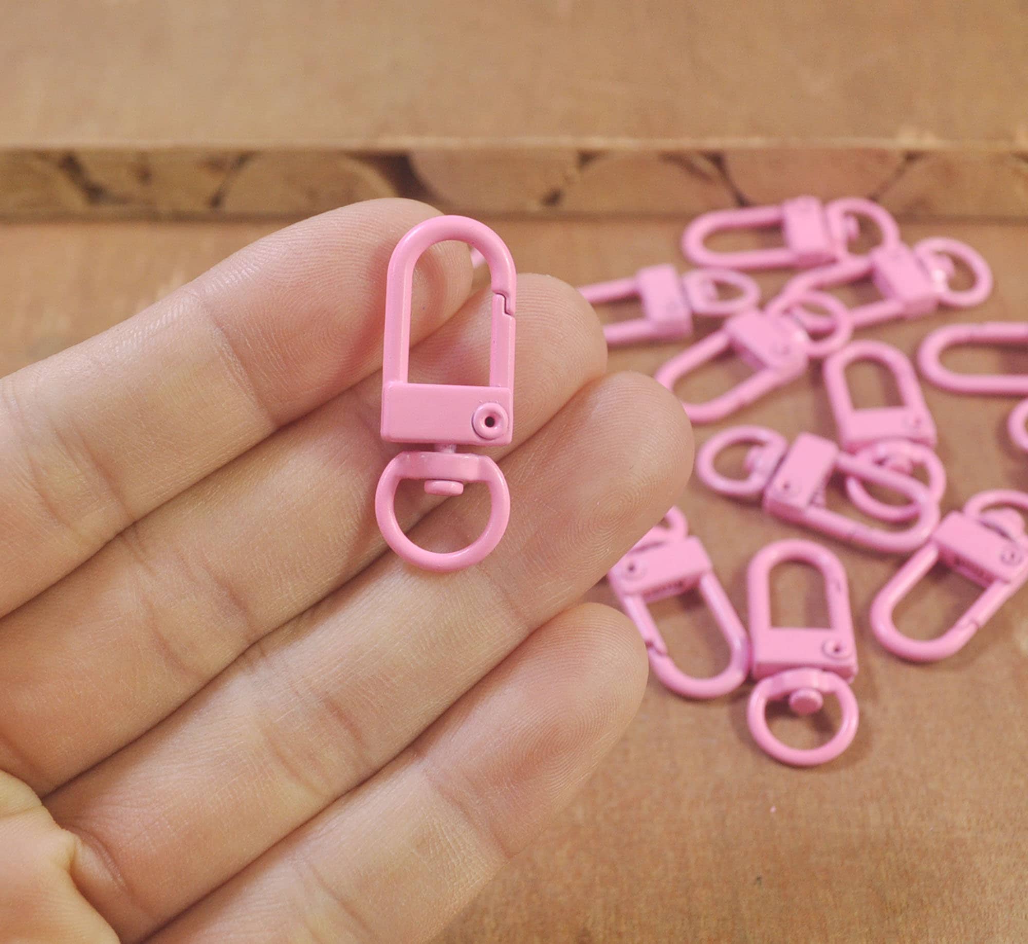 30pcs Pink Lobster Swivel Clasps Key Ring, Lobster Clasp,swivel