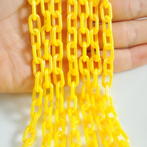 5-100Pcs AB Yellow Plastic Chain,Acrylic Chain,19inch,Mask necklace,Eyeglass Chain,Necklace makings,Jewelry making supplies,Jewelry DIY