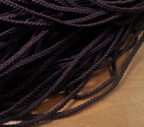 5yds Elastic Cord,black Coffee Braided Elastic Rope,stretch Drawstring,stretch  Cord,elastic Rope Craft Diy,nylon Wrapped Rubber5x3mm 