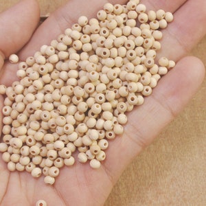 300 Pieces wooden Beads,Natural wood beads,wooden round beads 6mm