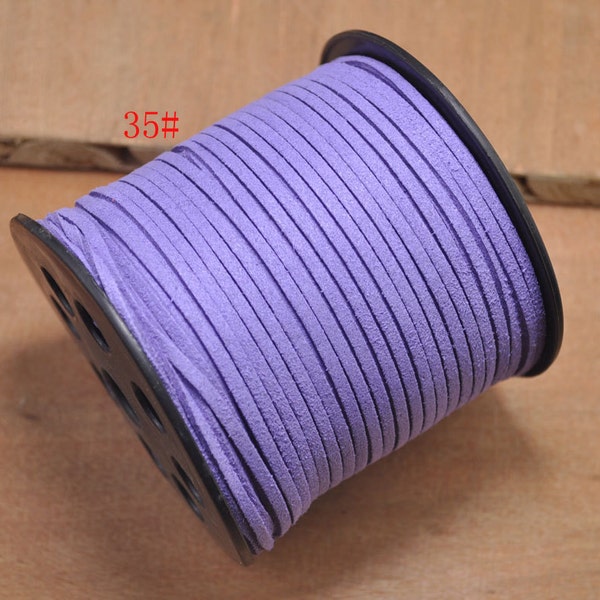 10 Yard 2.5mm Flat Faux Suede Leather Violet Cords,Faux Suede Lace,bracelet cords,necklace cords,Leather String Cords,DIY cord Supplies