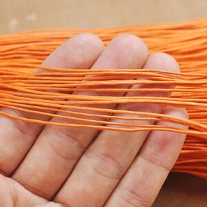 20 Yards /50 Yards Orange Waxed Cotton Cord,1mm Macrame Cord,nacklace ...