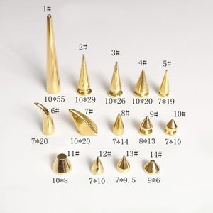 20Pcs Gold Bullet Punk Spikes,Leather Crafts Screw Punk Studs Cone Rivets Screw Punk Bullet Cone Spike Stud Metal Screw Rivets Punk Stud