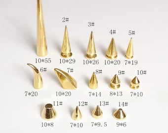 20 Stück Gold Kugel Punk Spikes, Leder Handwerk Schraube Punk Studs Kegel Nieten Schraube Punk Kugel Kegel Spike Stud Metall Schraube Nieten Punk Stud