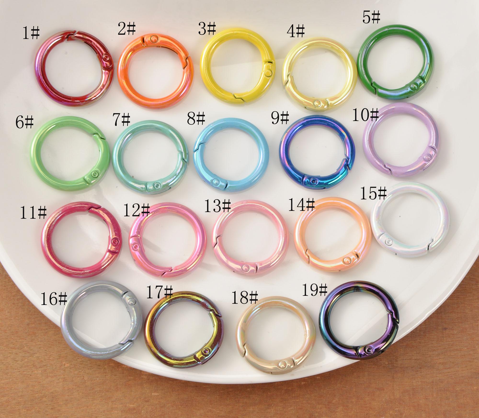 Portachiavi Moschettone Anelli Per Borse Uncinetto Anelli A O Con Molla - 10 Pezzi, Nero, Per Portachiavi E Borse Cerchi Per Acchiappasogni Moschettoni Grandi