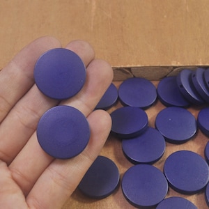 100Pcs Navy Blue beads,Wood Beads Flat Round,Wood Spacer Beads ,Wood Disc Beads,25mm wood beads，wholesale