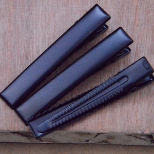 2.36 inch(60mm) Black Metal flat rectangle Alligator Clips,10mm wide Barrettes,Black Hair Clips,hair Accessories.