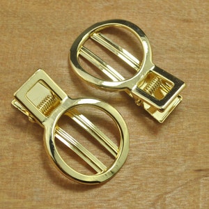 Round hair alligator clip,30pcs Gold alligator hair clip,Metal hair clips,Double teeth small alligator clip--50x33mm.