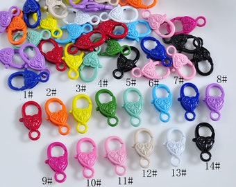 10Pcs Small Lobster Clasps,17mm Heart Parrot clasps,Claw Clasps,Wholesale Necklace/bangles Clasp,zinc alloy Clasps Making Supplies