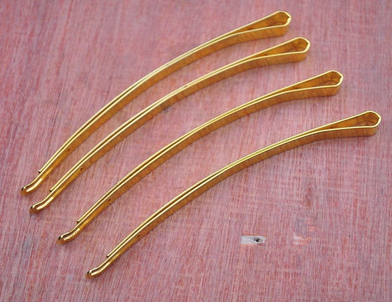 20PCS Gold Tone Long PARIS Metal Bobby Pins extra Longhair Etsy