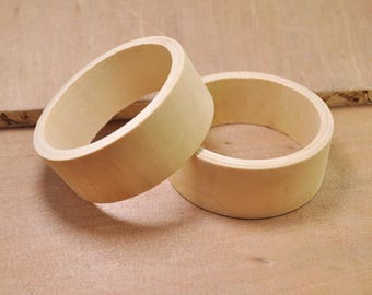 5Pcs Wood Bangle Bracelets,Unfinished Natural Wooden Bangle 68mm (internal diameter ) for your handmade,wood ring pendant.