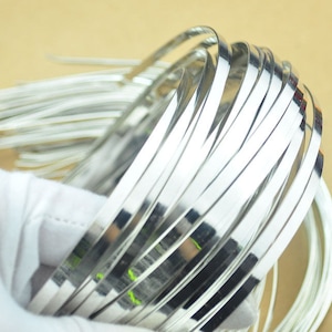 Silver Headbands,10pc 4mm silver plated Metal Headbands,Thin, with bent ends for best comfort,Wholesale,plain and simple.