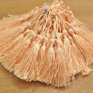 Wholesale 100PC petal peach tassels,silky Mini Tassels,Silk Tassel,Satin Tassel,tassel charms,Tassel supply(about 3.0 inch plus 2 inch cord)
