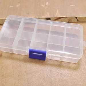 5pcs of Adjustable Plastic Storage Bead Container Box Case,10