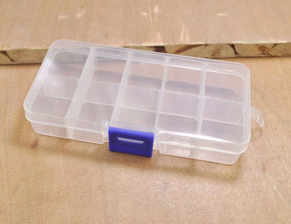5pcs of Adjustable Plastic Storage Bead Container Box Case,10 Compartments  for Beads 130x66mm 