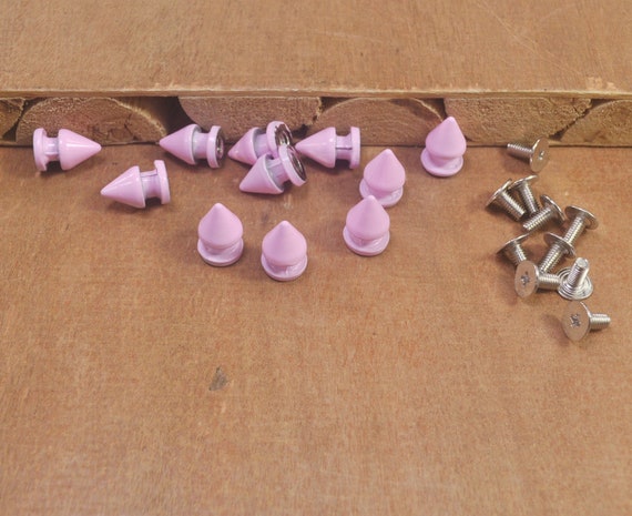 50pcs 8x12mm Light Pink Spikes and Studs for Leather Clothing