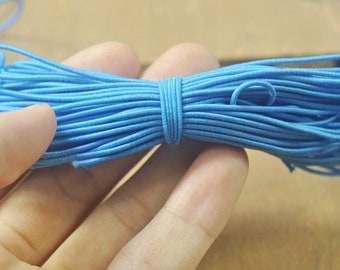 50/100yards Himmel Blau Elastische Schnur,1 mm Nylon Beschichtet Runde Elastische Schnur Stretch Perlen Mala String,Stretch Kordelzug