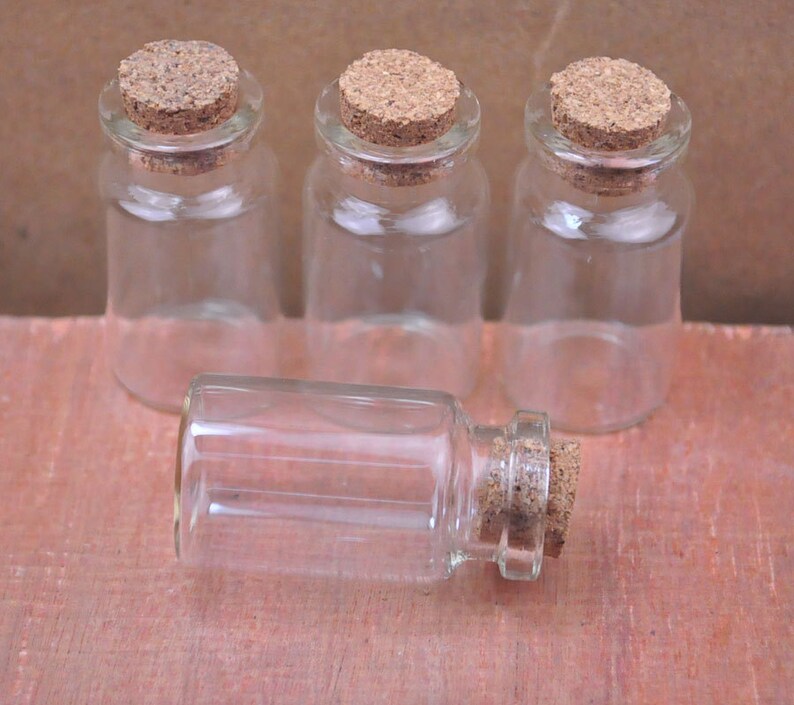 50pcs Clear Glass Bottles With Corkssmall Glass Jars With Etsy