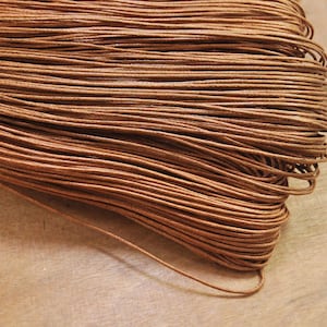 20 yards /50 yards Brown Waxed Cotton Cord,1mm Macrame Cord,Nacklace and Bracelet Cord,Beading String Cord,diy cord -- FF290B