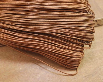 20 yards /50 yards Brown Waxed Cotton Cord,1mm Macrame Cord,Nacklace and Bracelet Cord,Beading String Cord,diy cord -- FF290B