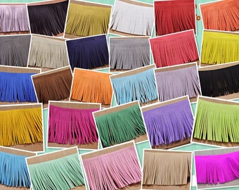 1 yard 78mm wide suede leather fringes,28 Color for costume fringes,fringed trim faux suede,leather fringes ,Indian fringes,tassel pendant