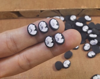 RIGHT Lot of 10 Vintage TINY CAMEOS BLANKS JEWELRY CRAFT FINDINGS Resin Cameos RIGHT Lot of 10 Vintage TINY CAMEOS BLANKS JEWELRY CRAFT FINDINGS Resin Cameos