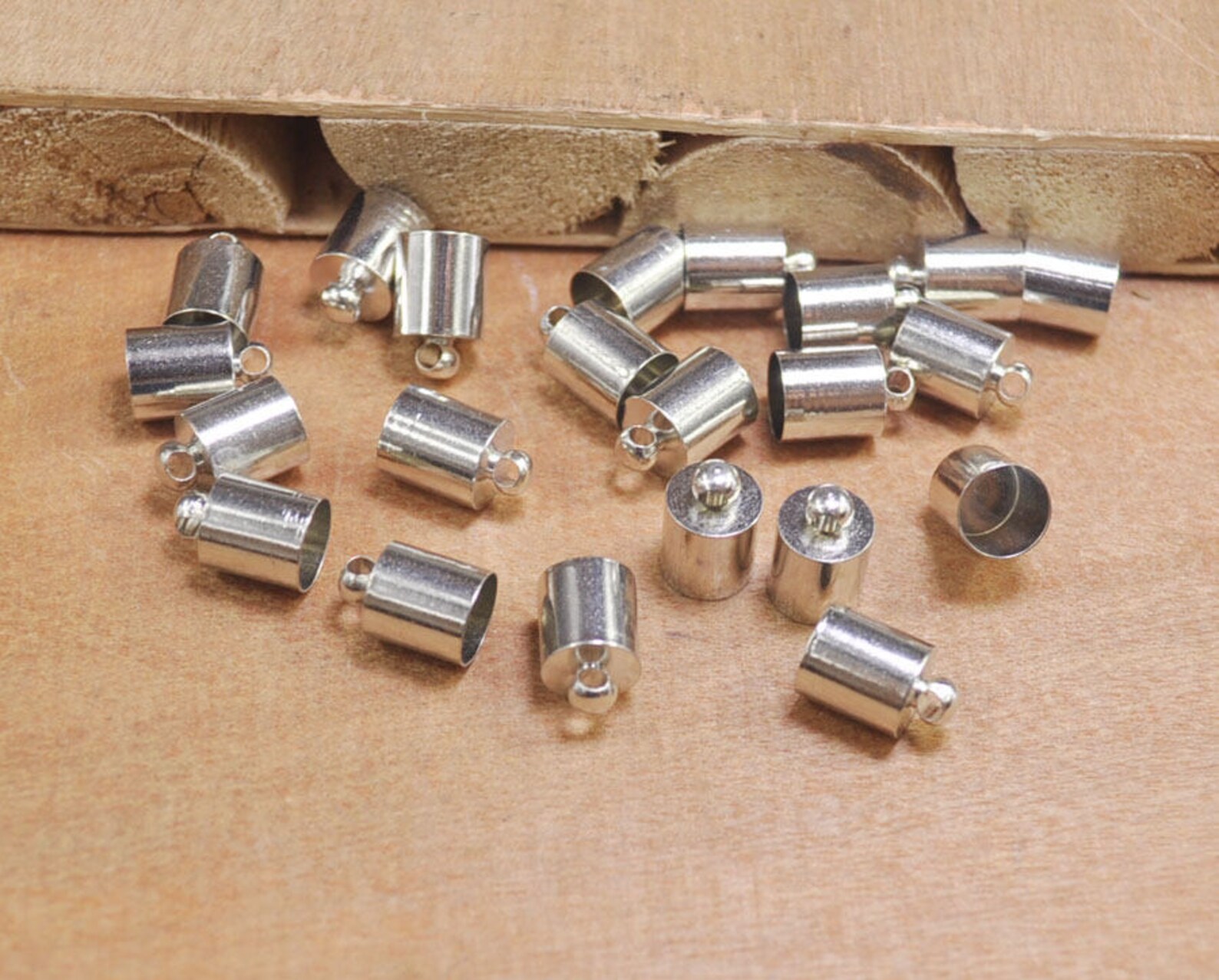 50pc White K Brass End Capstassel End Caps.gold End Caps for Etsy