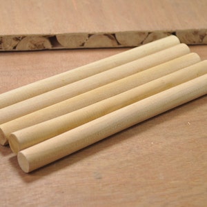 10pcs 18cm Long Wood Stick Unfinished Natural Wooden Stick Round Stick,1.4cm diameter,No holes