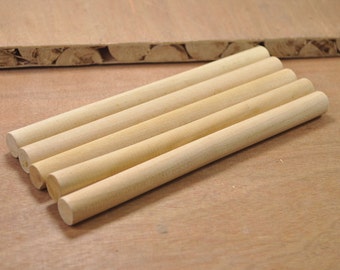 10 stücke 18 cm Lange Holzstab Unfertige Natürliche Holzstab Runde Stick, 1,4 cm durchmesser, Keine löcher