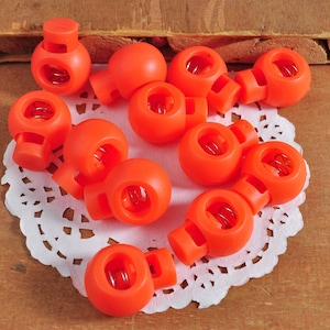 10-100Pc Plastic Single Hole Round Cordlock,Toggles Stopper,18mm drawstring lock,Orange cord lock,elastic cord stop,Toggle Lock supply