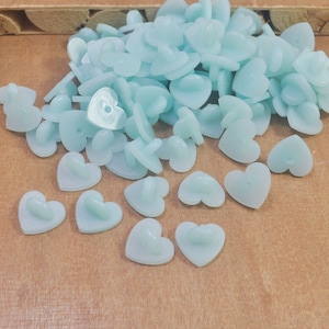 20Pcs Clear blue Heart Rubber pin back, Rubber Pin Backs for Hat Pins,rubberback, rubber pinback, pin back, pin upgrade, pin lock