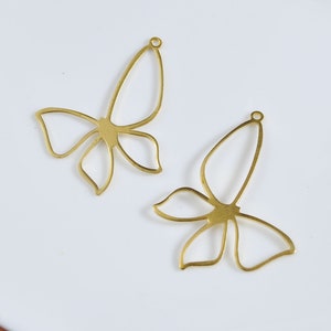 Risultati 10pcs Raw Brass Butterfly Charms, Brass Butterfly Earring Pendenti, Jewelry Supplies 33x29mm