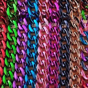 Chunky chain links,27.5&quot;UV Color Plastic Twist Links,Colorful Plastic or Acrylic Chain Links for DIY Chain supplie,Open chain links