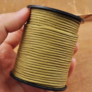 30/50/100 Yards,2mm Deep Khaki Nylon Cords/Ropes/Strings,Nylon Braided Cord for Jewelry Crafts/HomeDecor/Wrapping Gifts etc